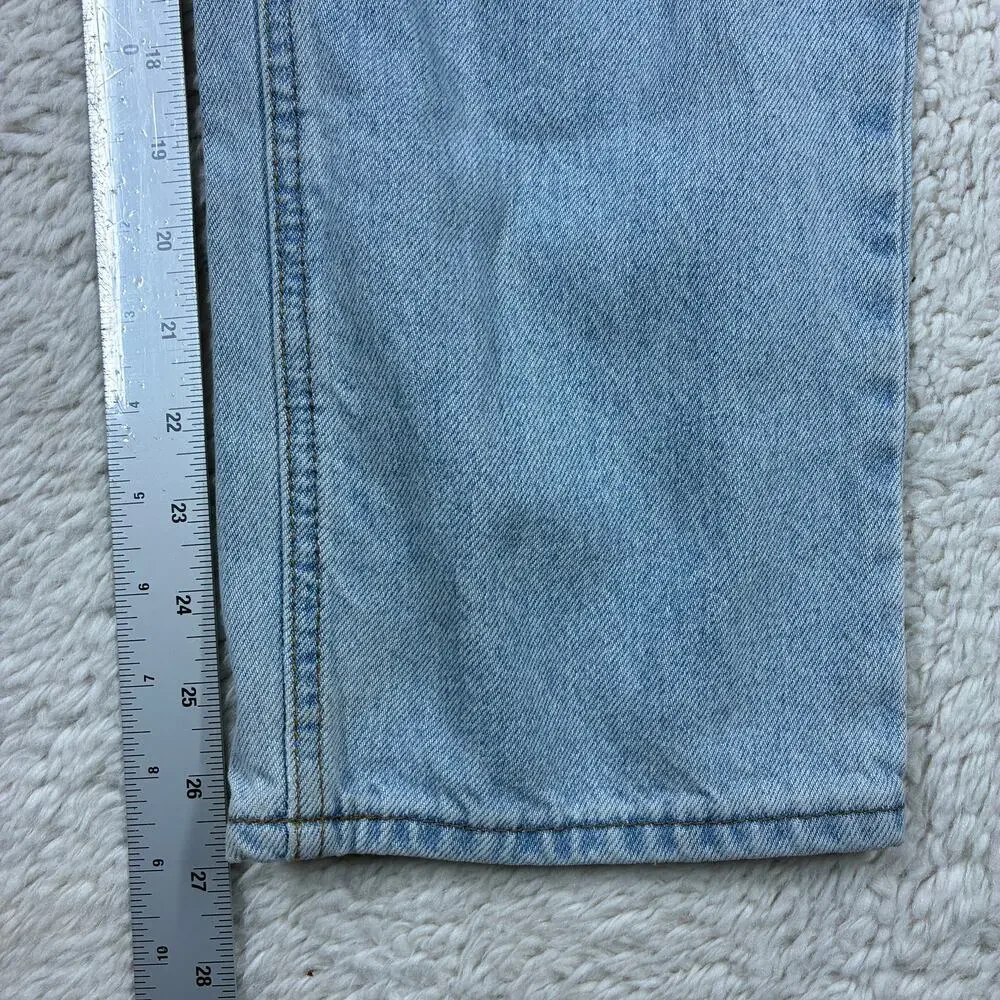 Empyre Straight Jeans Womens 26 Light Wash Baggy Low Rise Denim Skate Hip Hop